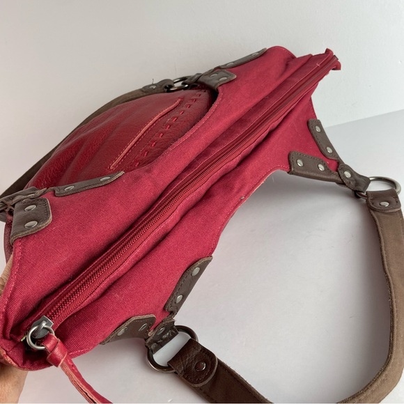 🚦3/$33 The Sak Red Leather Hobo Bag Purse - Bundle Bundle Bundle!! - Picture 6 of 6
